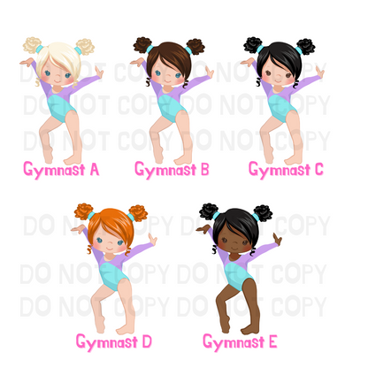 Gymnast Girl Cut Out Ornament Personalized