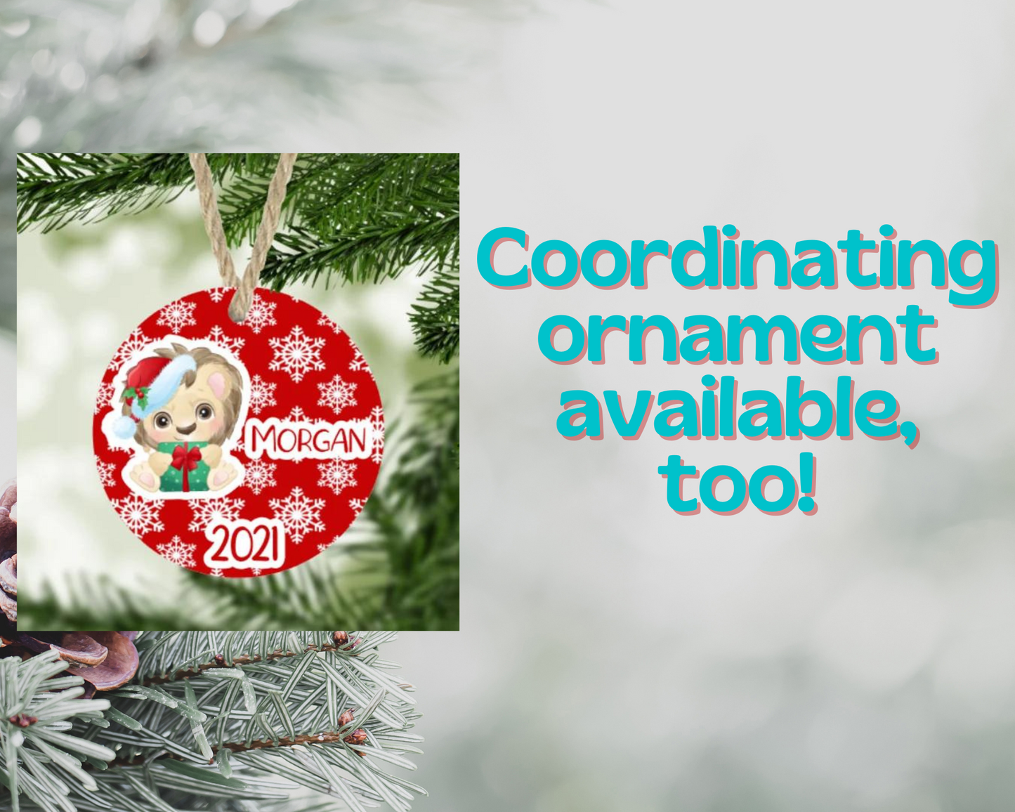 Christmas Lion Personalized Puzzle for Kids