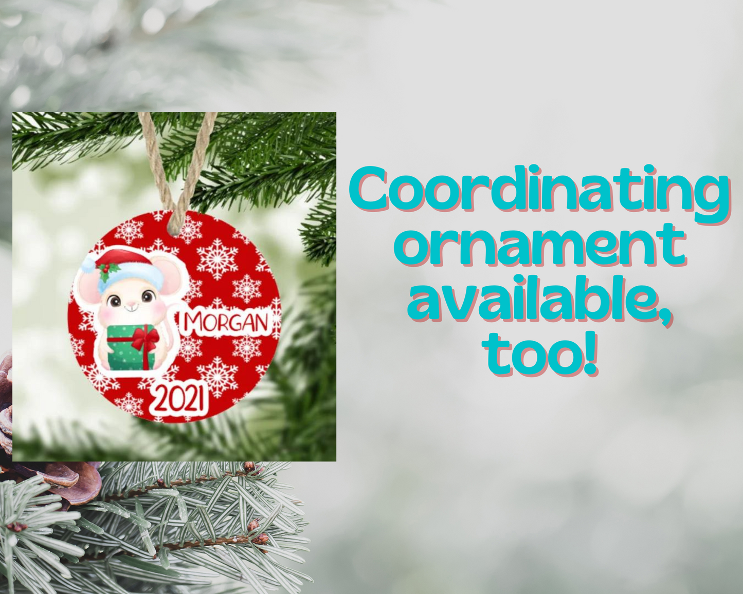 Christmas Mouse Personalized Puzzle for Kids
