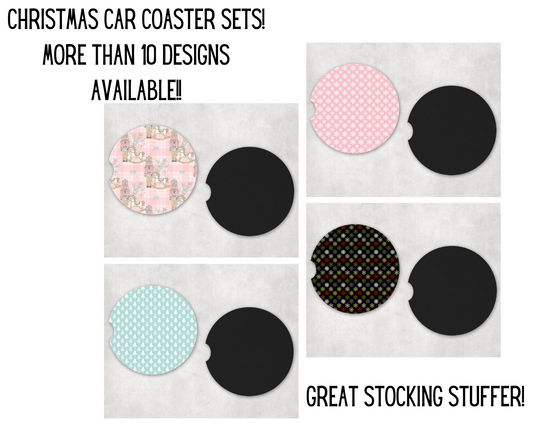 Christmas Car Coaster Sets - Your Choice of Design!