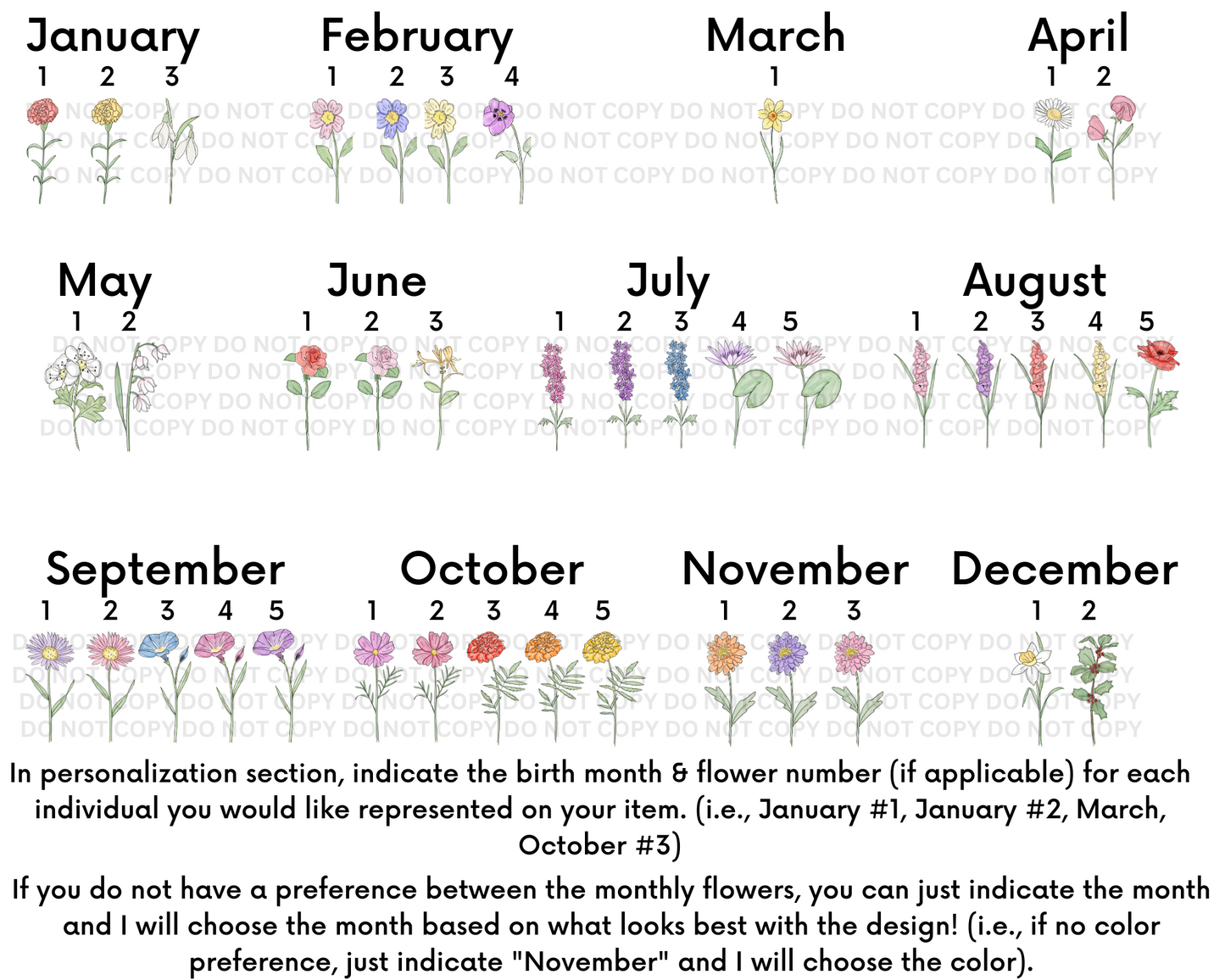 Grandma's Wildflowers Birth Month Flower Ceramic Coffee Mug