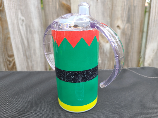 Christmas Elf Sippy Cup with Bonus Lid