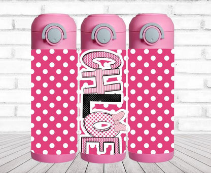Mouse with Bow Flip Top Water Bottle - Personalized