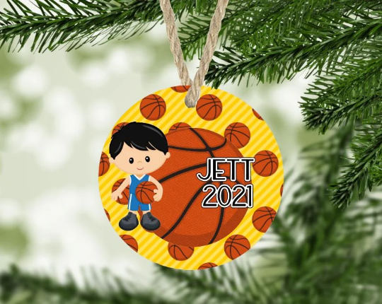 Basketball Christmas Ornament Personalized