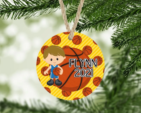Basketball Christmas Ornament Personalized