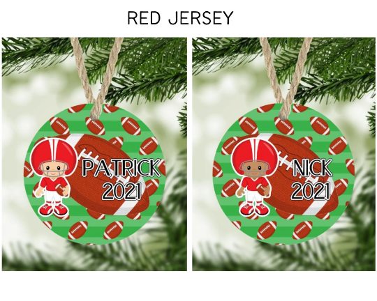Football Christmas Ornament Personalized
