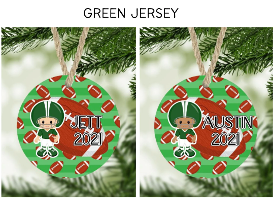 Football Christmas Ornament Personalized
