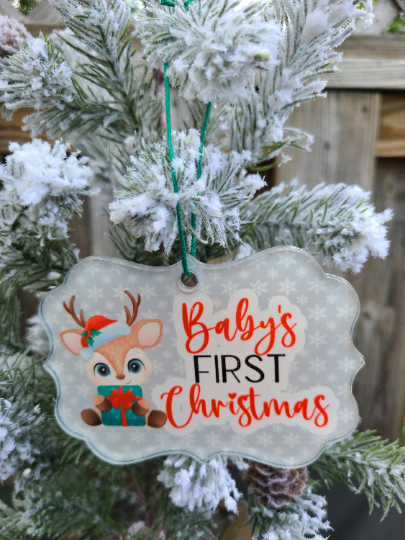 Baby's First Christmas Reindeer Christmas Ornament