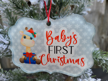 Baby's First Christmas Giraffe Christmas Ornament