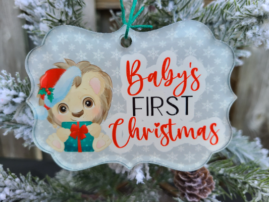 Baby's First Christmas Lion Christmas Ornament