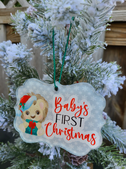 Baby's First Christmas Lion Christmas Ornament