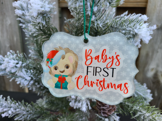 Baby's First Christmas Lion Christmas Ornament