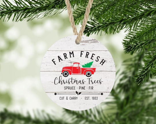 Farm Fresh Christmas Trees Christmas Ornament