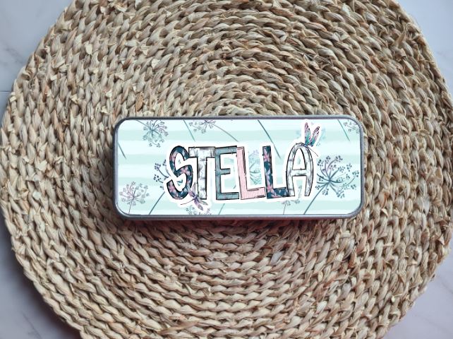 Dragonfly Personalized Tin Pencil Case