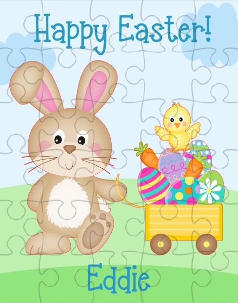 Personalized Easter Bunny Puzzle - 30 piece Puzzle