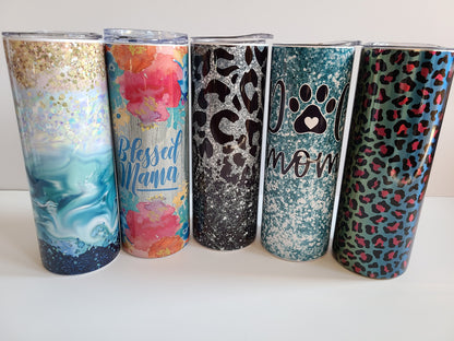 Grandma Floral Skinny Tumbler