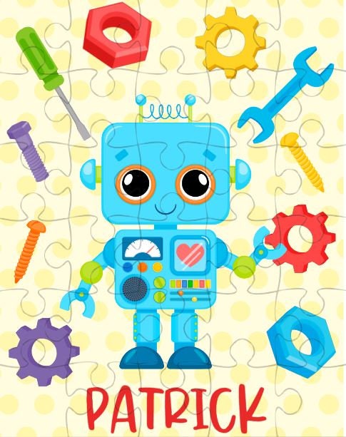 Personalized Robot Puzzle for Kids