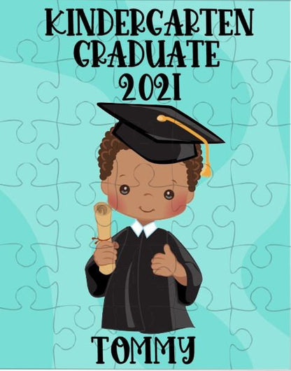 Kindergarten Graduation Personalized Puzzle for Boys