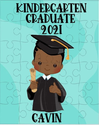 Kindergarten Graduation Personalized Puzzle for Boys