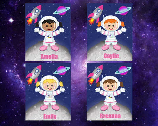 Astronaut Girl Personalized Puzzle