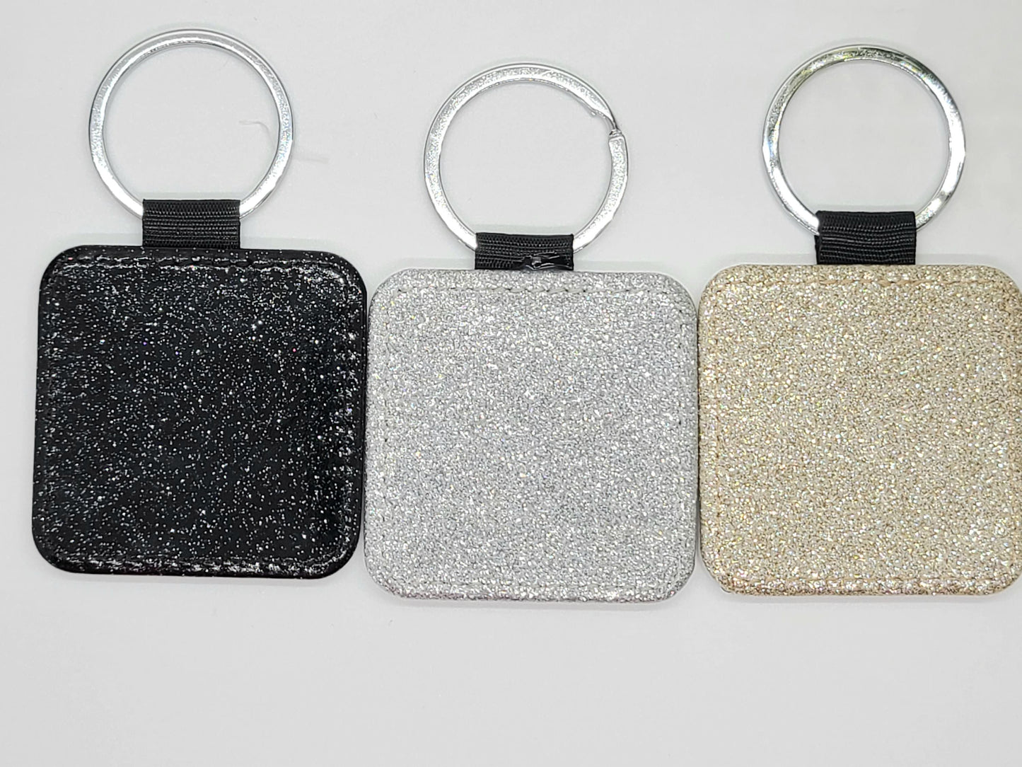 Grandma Faux Leather Keychain with Glitter Backing