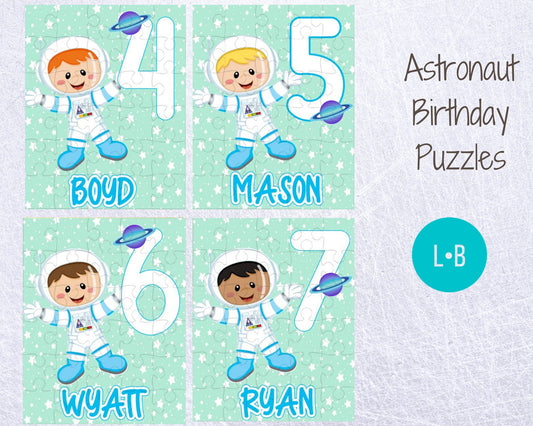 Birthday Astronaut Personalized Puzzle for Kids
