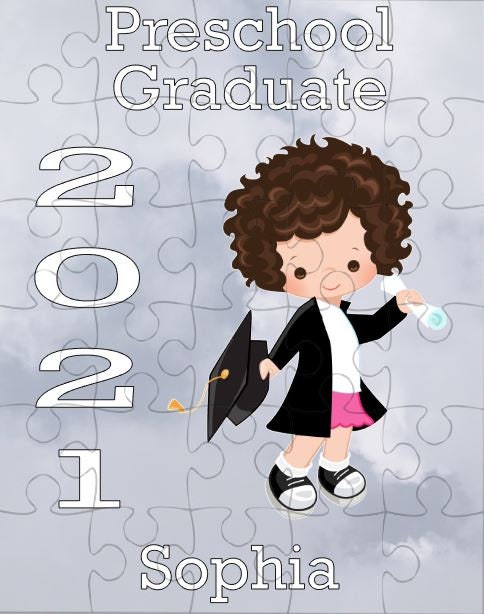 Preschool Graduation Personalized Puzzle for Girl