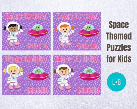 Astronaut Girl Personalized Puzzle