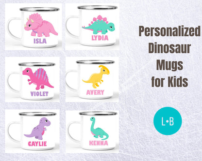 Dinosaur Personalized Small Enamel Mug