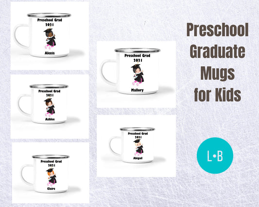 Preschool Graduation Personalized Enamel Mug