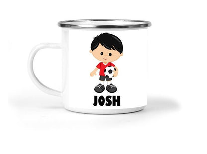 Soccer Boys Personalized Enamel Mug
