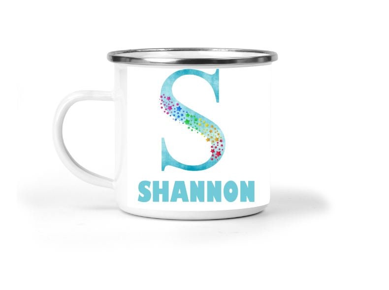 Personalized Rainbow Enamel Mug for Kids