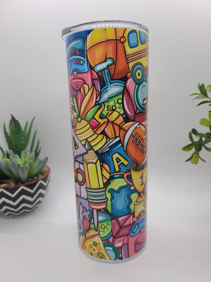 Teacher Life 20 oz Skinny Tumbler