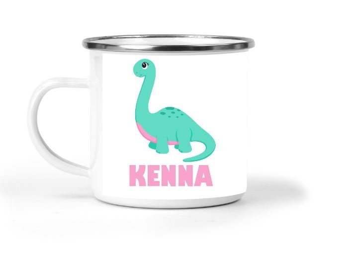 Dinosaur Personalized Small Enamel Mug