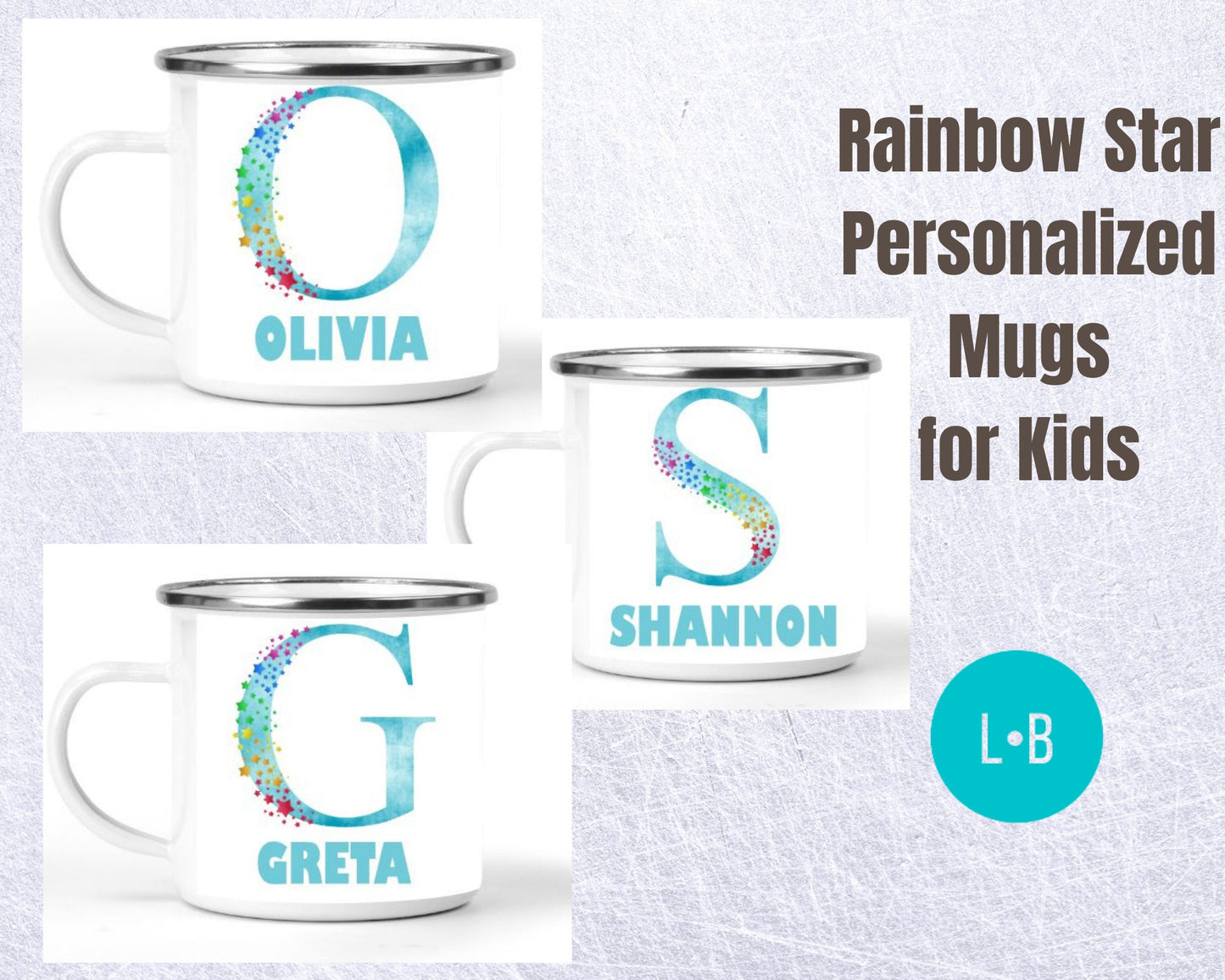 Kids Personalised Mug, Enamel Cups Custom