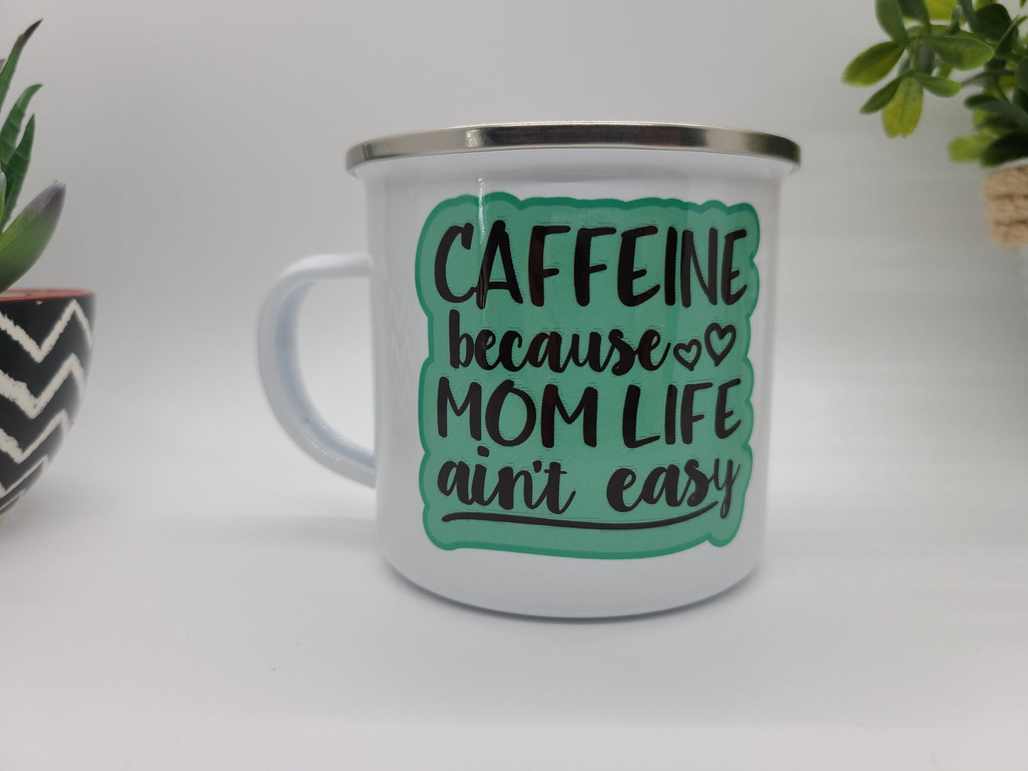 Mom Life Small Enamel Mug