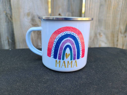 Mama Rainbow Small Enamel Mug