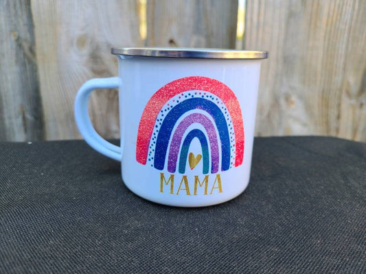 Mama Rainbow Small Enamel Mug