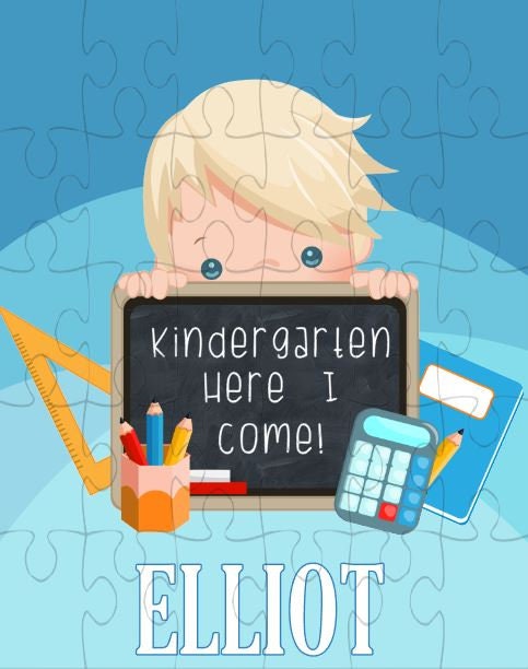 Kindergarten Boy Personalized Puzzle