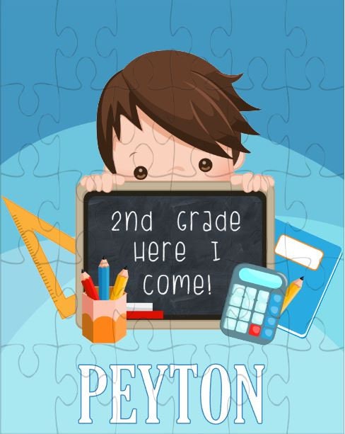 2nd Grade Boy Personalized Puzzle