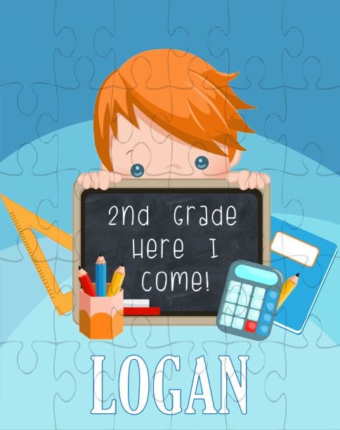 2nd Grade Boy Personalized Puzzle