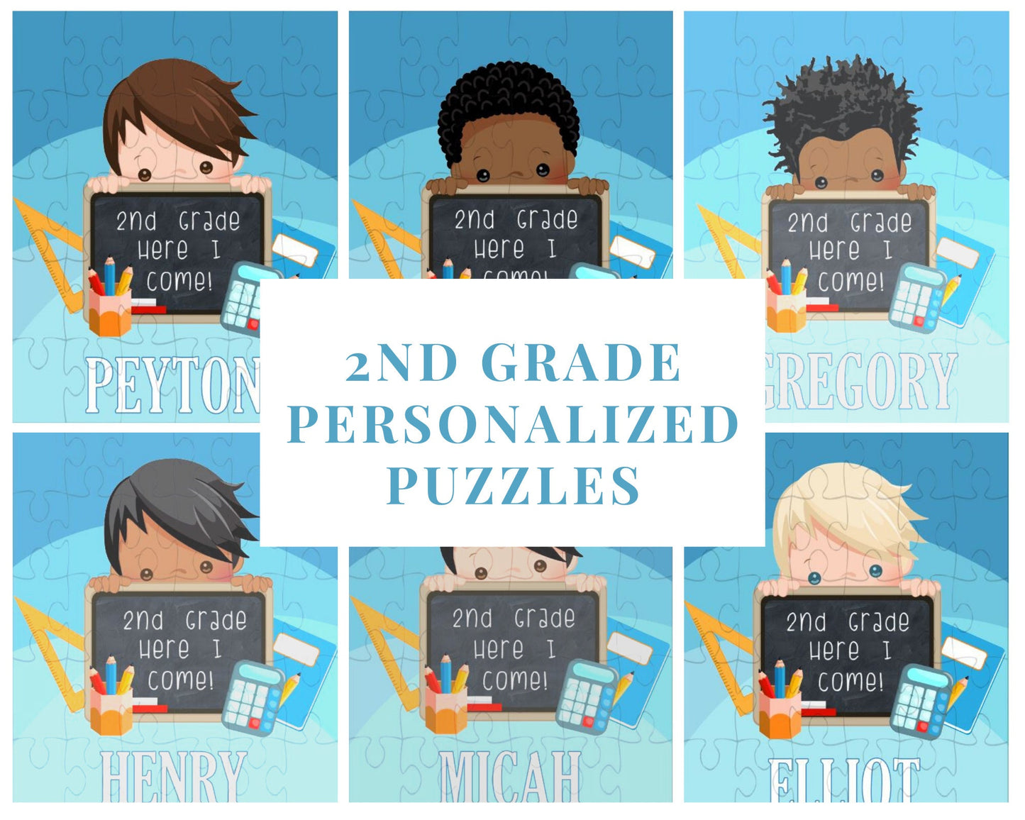 2nd Grade Boy Personalized Puzzle