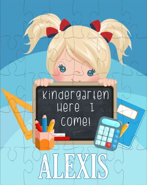 Kindergarten Girl Personalized Puzzle