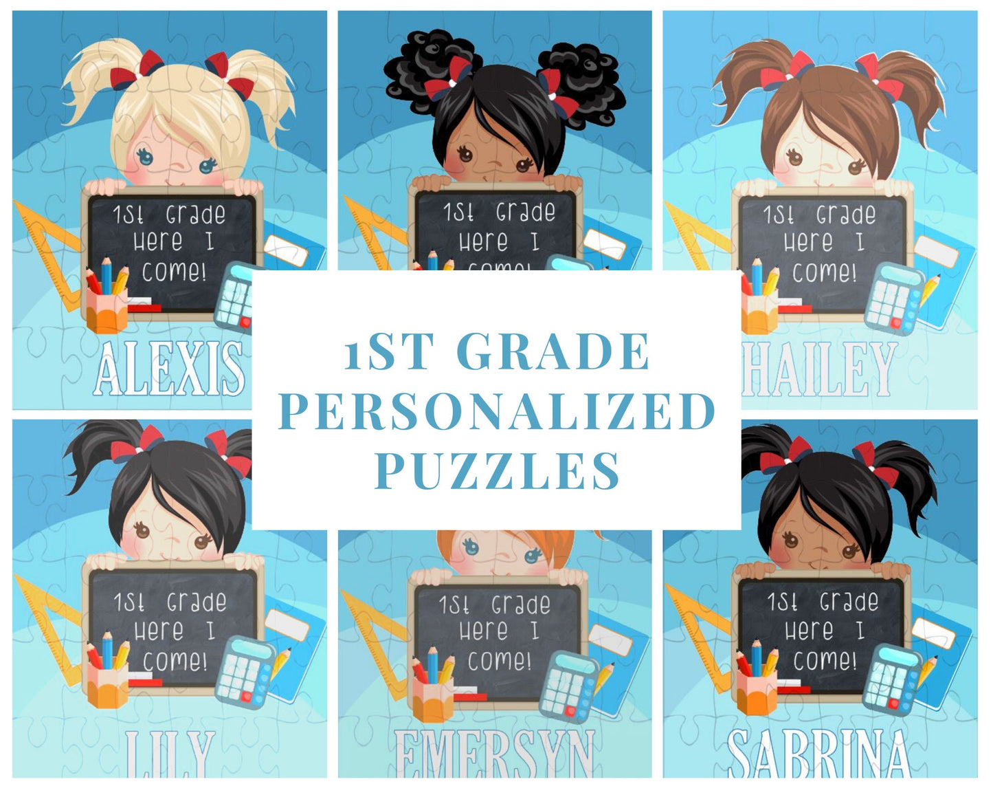 1st Grade Girl Personalized Puzzle