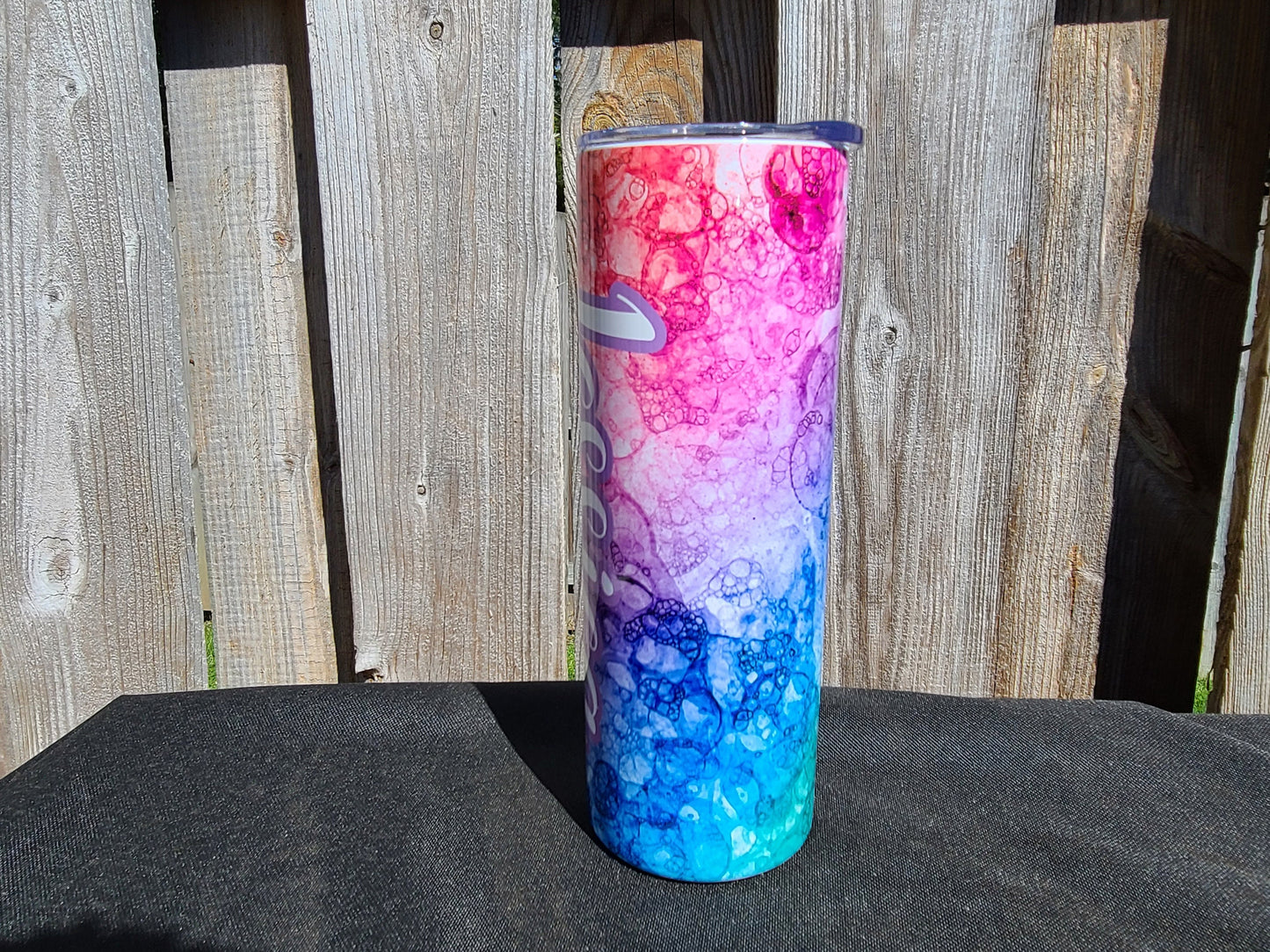 Bright Colored Personalized Skinny Tumbler