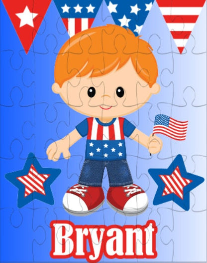 Independence Day Personalized Puzzle for Kids