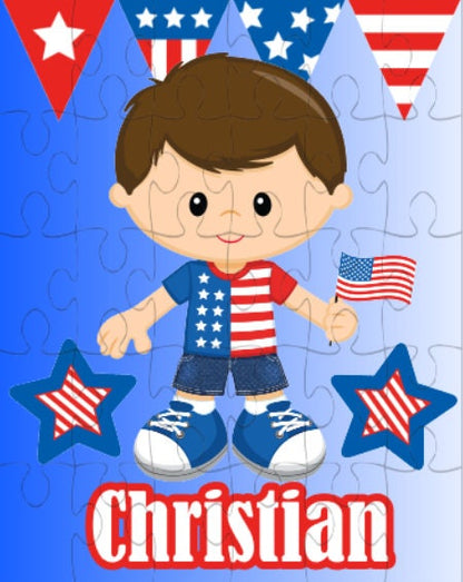 Independence Day Personalized Puzzle for Kids