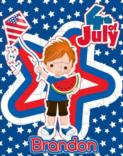 Independence Day Personalized Puzzle for Kids