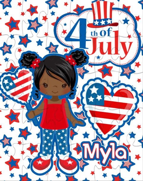 Personalized 4th of July Puzzle for Kids