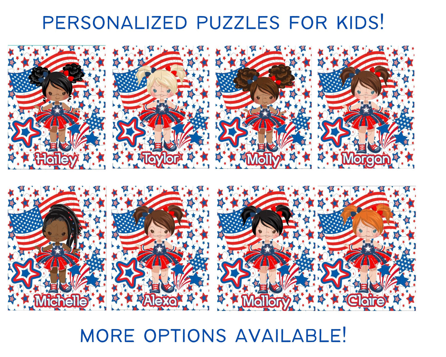 Personalized 4th of July Puzzle for Kids